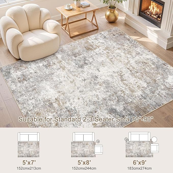 UERMEI 6x9 Area Rug Living Room Rugs - Image 4