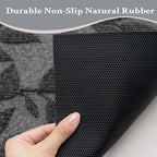 Grey Leaves Outdoor Indoor Entrance Doormats, Absorbent Durable Heavy Duty - Image 6