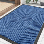 Smiry Front Door Mat Outside Entrance, Heavy Duty Sturdy Natural Rubber Doormat by Smiry