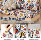 8Pcs Stretch Patio Cushion Covers, Outdoor Couch & Sofa Replacement Slipcovers - Image 4