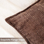 HPUK Fall Chenille Soft Throw Pillow Covers 18x18 Set of 2, Accent Cushion - Image 2