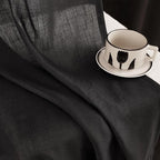 Black Linen Curtains 45 inches Long - Image 2