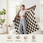 Bedsure Gentlesoft Checkered Twin Blanket - Image 3