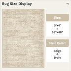 3x4 Rug, Small Area Rug for Kitchen, Machine Washable Non-Slip Throw Rug - Image 5
