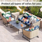 8Pcs Stretch Patio Cushion Covers, Outdoor Couch Covers Replacement, Outdoor - Image 4