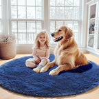 ONASAR Navy Blue Round Rugs 6ft - Image 8