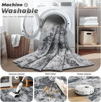 Area Rugs 6x9 for Living Room: Washable Rug Modern Abstract Neutral Soft - Image 3
