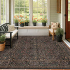 Dark Brown Washable 5x7 Area Rugs by HazoHaus