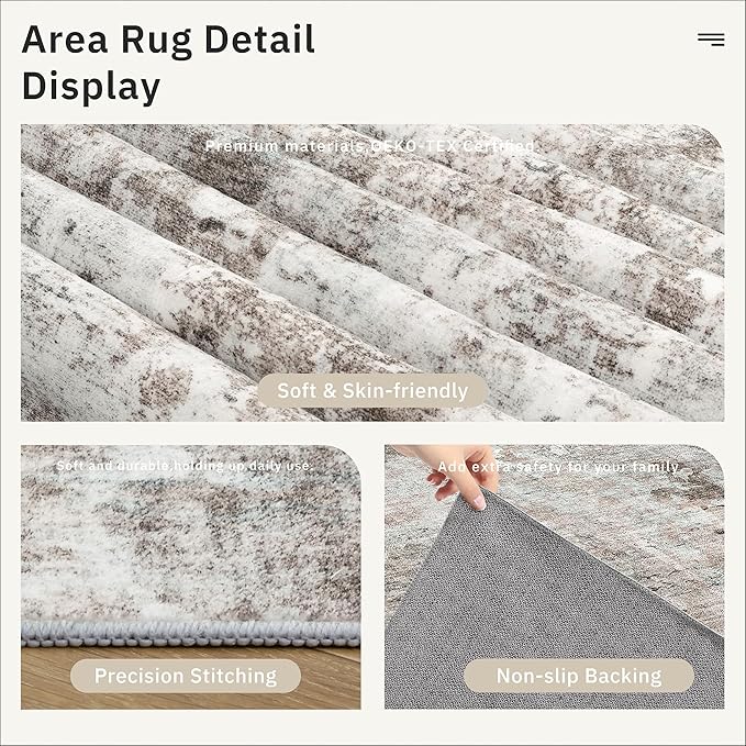 Runner Rug 2x10 Washable Non-Slip Hallway Runner Rugs - Image 6