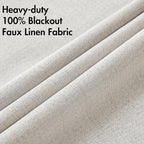 MIULEE 90 Inches Linen Textured Curtains - Image 5