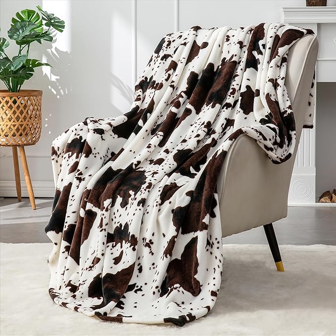 BEDELITE Cow Print Throw Blanket Twin Size - Image 7