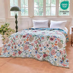 MSGKV Boho Throw Blanket 50"x60" Couch Floral 100% Cotton Blanket Spring - Image 6