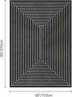 Latte&Fog 5x7 Area Rugs for Living Room Bedroom, Modern Abstract Washable Rug - Image 2
