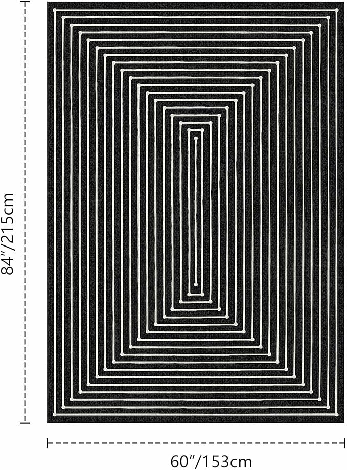 Latte&Fog 6x9 Area Rugs for Living Room Bedroom, Modern Abstract Washable Rug - Image 2