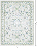 Hazo Haus Cream Oushak 6x8 Bedroom Rug - Image 2