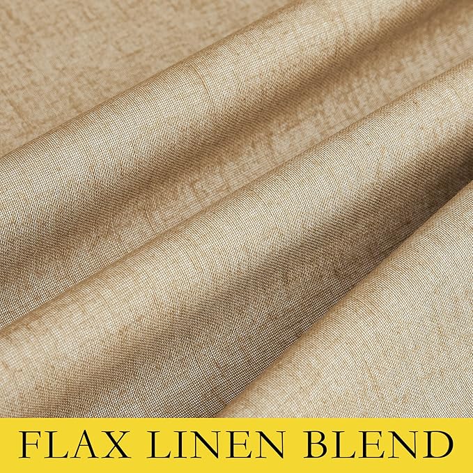 NICETOWN 100% Absolutely Blackout Linen Curtains - Image 8