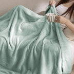 Bedsure GentleSoft Sage Green Fleece Throw Blanket - Image 3