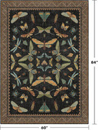 Washable 5x7 Black Rug for Living Room - Image 2