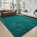 Amearea Blue and Green Shag Area Rug 4' x 5' by AmeareaDirect