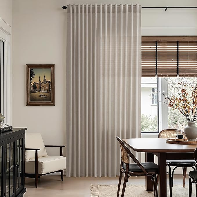 Nanspring Ecru Curtains 63 Inch Length - Image 6