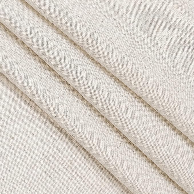 Nanspring Tan Beige Linen Curtains 95 inch Length - Image 8