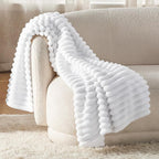 Bedsure GentleSoft Bright White Throw Blanket - Image 2