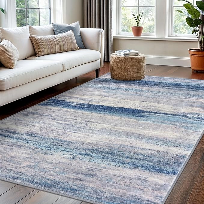 KOZYFLY 4x6 Area Rug Modern Abstract Washable Large Rugs - Image 7