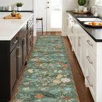 Washable 2'6x12 Hallway Runner Rug: Soft Entryway Kitchen Floral Runners Non - Image 6
