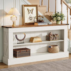 Tribesigns 63" Console Table, 3-Tier Entryway Table with Storage Shelves