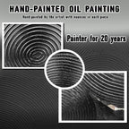 SKYRISE Hand Painted Textured Minimalist Abstract Wall Art 47x24 Inches