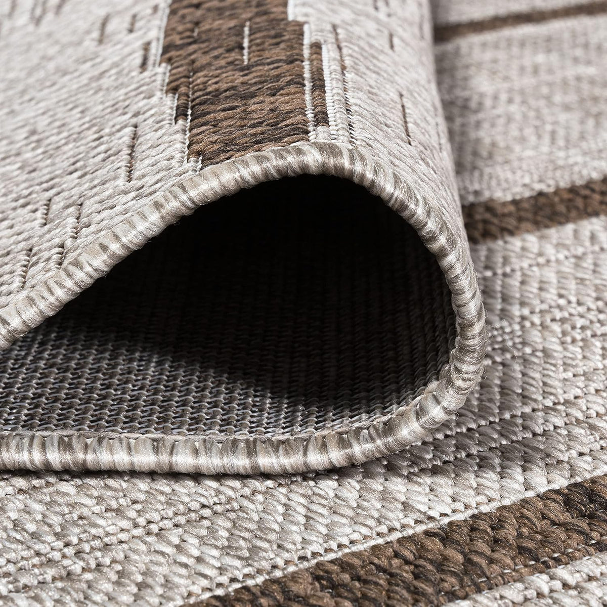 JONATHAN Y Berber Stripe Indoor Outdoor Runner Rug 2X10 Beige/Brown, Colonia for Backyard, Patio, Porch, Easy-Cleaning, High Traffic, Pet-Friendly, Non-Shedding (SMB125A-210)