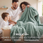 Bedsure GentleSoft Sage Green Fleece Blanket - Image 2