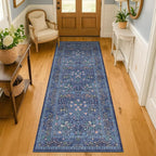 Dark Blue 2'6" x 10' Long Runner Rugs - Image 3