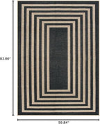 Lahome Enfys Modern Geometric Easy Jute Outdoor Rug, 5x7 Patio Living Room Rug - Image 2