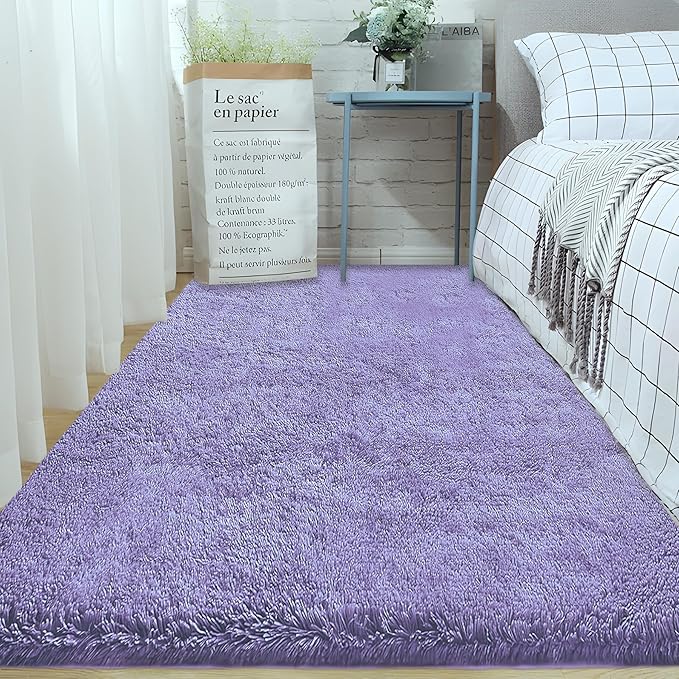 2x6 Runner Rug for Bedroom: Fluffy Shag Soft Washable Rugs Small Fuzzy Plush - Image 5