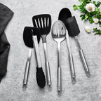 ZWILLING HENCKELS Cooking Tools 6-PC Kitchen Gadgets Sets with Spatula, Tongs, Cooking Spoon, 18/10 STAINLESS STEEL