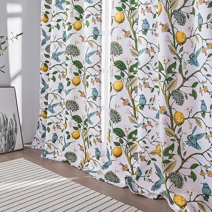 Topfinel 90 Inches Long Custom Window Curtains, Unique Chinoiserie Safari - Image 8