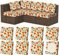 8Pcs Stretch Patio Cushion Covers, Outdoor Couch & Sofa Replacement Slipcovers by VORSHAPE