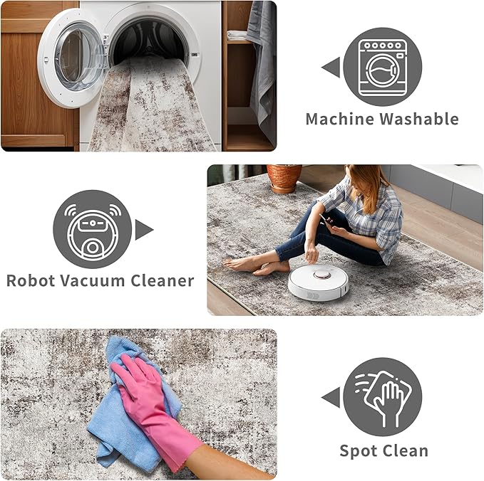 2x5 Washable Runner Rug for Hallway: Non Slip Entryway Runners Rugs - Image 5