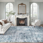 Abstract Rug 8x10 Large Living Room Rugs Neutral Modern Washable Area Rugs by Soalmost