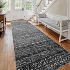 4x12 Washable Hallway Runner Rug：Moroccan Non-Slip Wide Runners by Ksrau
