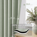 Guken 100% Blackout Curtains 120 Inch Length 2 Panels Set - Image 4