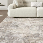 UERMEI Square Area Rugs : Washable 8x8 Neutral Modern Abstract Carpet - Image 6