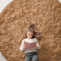 OLANLY Khaki Round Rugs for Bedroom by OLANLY