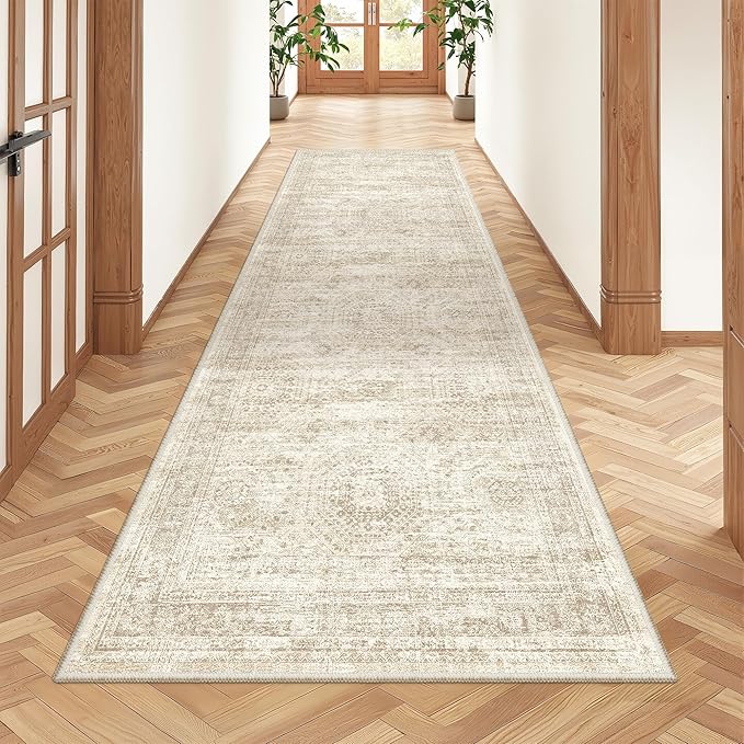 2x7 Runner Rug Non Slip, Thin Entryway Washable Rug by Restydon