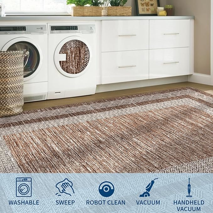 GarveeHome Modern Geometric Rug 4x6 Washable Rug - Image 7