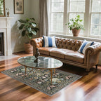 Washable 4x6 Bedroom Rug for Family: Non-Slip Floral Small Carpet for Living - Image 2