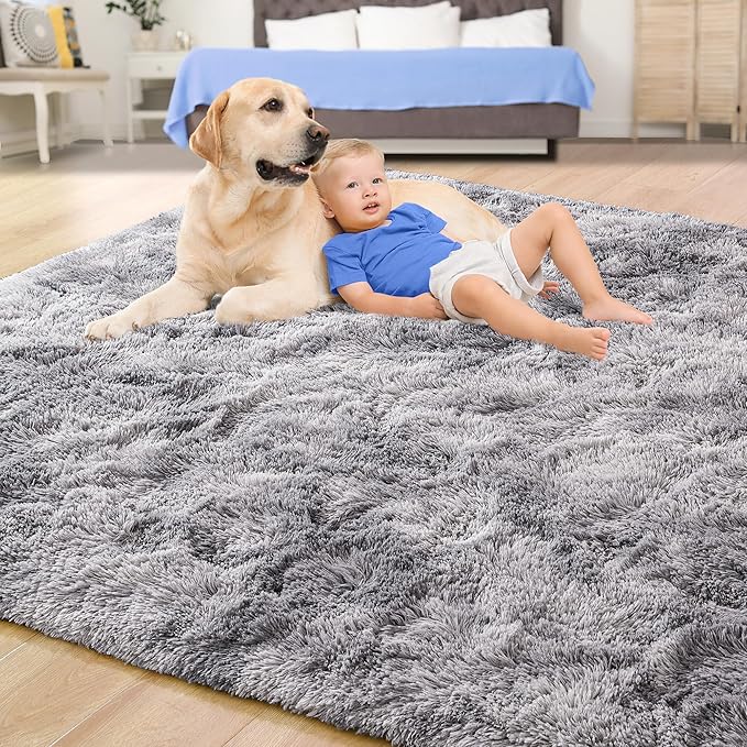 Tepook Fluffy Large Rugs for Living Room, Area Rug 6x9 Soft Carpet for Bedroom - Image 4