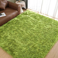 Goolela Lime Green Area Rug 8x10 Fluffy Fuzzy Furry Rug by Goolela