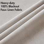 MIULEE 100% Blackout Linen Textured Curtains - Image 5